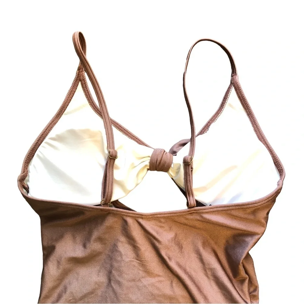 Rylee + Cru Key Hole One Piece Mulberry Shimmer